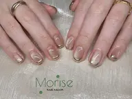 NEW OPEN特典◇初回オフ無料◇自爪ミラーフレンチネイル Mirror French