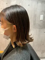 ✨イヤリングカラー(耳より前になります)➕透明感カラー1stepトリートメント👑　平日限定