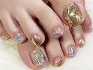 何度でも🌿オフ込オーダーメイド🌼【FOOT】150分しっかりアートやり放題＆ストーン付け放題⭐️13980円