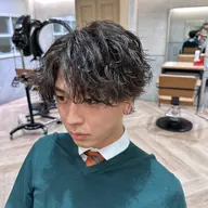 メンズカット＋波巻きパーマ