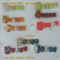 10月design  秋のフットネイル