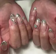 甘皮ケア付き│オフなし│ガラスフレンチネイル