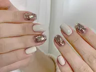 ❤️パラジェル無料❤️Hand自爪ワンカラー+4本パーツ付け放題　¥7980→¥5990