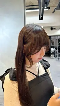 前髪の縮毛矯正で朝のセットを楽に✨+前髪似合わせカット