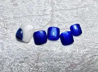 【初回ジェルOFF無料】フットバス付き🎶フット定額アートコース￥7280