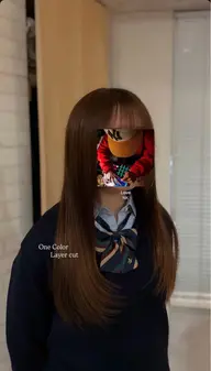 カット付き‪✂︎‬《ワンカラー》☑️（ボブ/レイヤー/3cm以上カット/毛量調節）