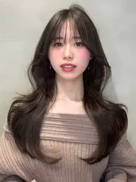 韓国風カット🇰🇷＋透明感カラー＋Aujua6step🤍