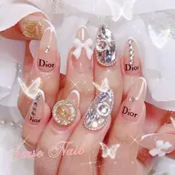 スカルプ長さだし+持ち込みデザイン7800(ジェルオフ+500)