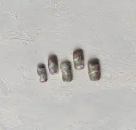 （オフあり）フットマーブルネイル