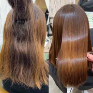 髪質改善縮毛矯正＋艶1stepトリートメントor極上ヘッドスパ【超音波アイロン無料】