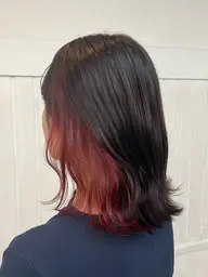 【🎀さりげないオシャレ🪞】インナーカラーorイヤリングカラー＋カット