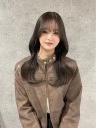 【透明感爆誕メニュー🫧】💇‍♀️ブリーチなしWカラー➕髪質改善5stepトリートメント透明感カラー/中明度/艶カラー