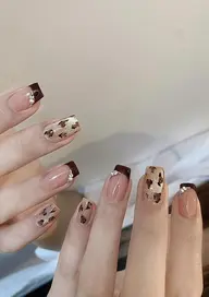 べっ甲ネイル＋シンプルストーン / オフ込み　6800円