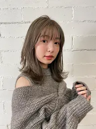 カット+髪質改善カラー+内部補修3stepTR+頭皮診断+炭酸バブルスパ　¥19800 初回は＋30分カウンセリング