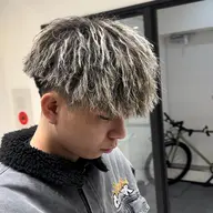 (メンズ)カットツイストホワイトメッシュ