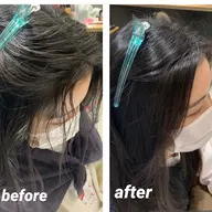 カット&顔まわりストレート