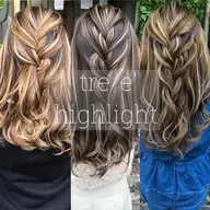 【平日1名様限定クーポン】カット🌈＋コントラストハイライト🌈＋髪質改善トリートメント🌈