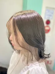 フェイスフレーミング(ブリーチ)+カラー(トリートメント付)