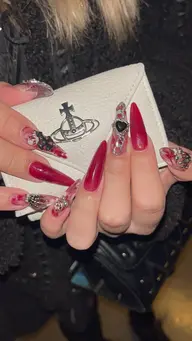 アクリルスカルプ6本アート🌺