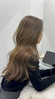 前髪顔まわりカット+ケアカラー💕