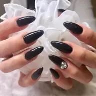 オフなしハンドネイルワンカラーラメグラデーション