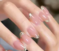 💓ジェルオフ無料💓ガラスフレンチ