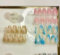 【初回オフ無料】♡定額デザイン1♡ ちゅるんとした艶感とニュアンスアートでおしゃれな指先に🫧