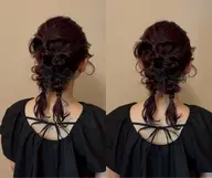 お呼ばれ・イベント hair set 💛.⋆𝜗𝜚
