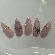 オフあり【大人気】✝️ワンカラー＋筆記体シール2枚　¥7000（クロムやストーン追加可能）