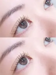 ケラチンラッシュリフト束感コーティング付き💙🩵