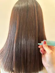 【✨ダメージ最小限！髪質改善ストレート＋似合わせカット✨】　補足の確認をお願いします。