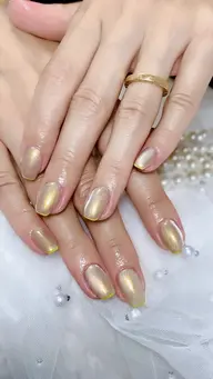 💕マグネットネイル+先端ライン