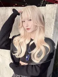 💍ご新規様限定💍傷ませない韓国風ハイトーン🫧最高級ケアブリーチダブルカラー+髪質改善1stepTR/ミニモ学割