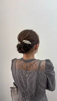 結婚式やパーティーに！お呼ばれヘア🤎