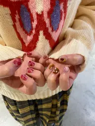 🌙パラジェル🌙 おまかせアートネイル 🪡(オフ有)¥5500土日祝+1000円※サンプルから選んでいただきます◎