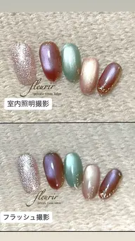 ジューシーな果実カラーの色味【色っぽColor:オフ別途追加】流行りのフラッシュラメと マグネットが輝きます✨️