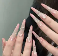 💙当店大人気💙カラ―グラデーション × 白マグネット ＋ パーツ2個（ハンドネイル）