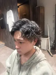 メンズカット × 波巻きパーマ
