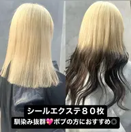 🖤【最高級✨シールエクステ80枚】（インナーカラー風やハイライト風にお付けする事も可能です❣️）◀️その際の追加料金無