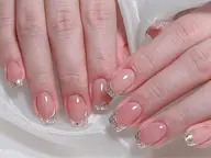 ⭐️10本ガラスフレンチ/ミラーフレンチ⭐️ 《自爪/オフ別料金》