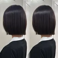 🩶꒰ カット無料U30限定🍒 ꒱🩶韓国風切りっぱなしボブ+髪質改善2stepトリートメント