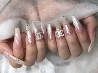 【オフ・ケア込み】ハンドチップ長さ出し120分アートコース(オフ無し90分、オフなしの場合はコメントお願い致します)