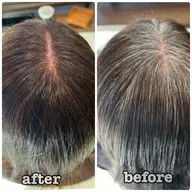 ¥4000（現金支払いのみ）グレイリタッチカラー（白髪染め）根元3センチ以内＋水素トリートメント