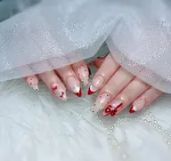 チップ長さだし10本➕フルアート🌷🫧