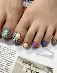 【foot nail👣】2️⃣art👩🏻‍🎨【親指💅】【ジェルオフ込み】