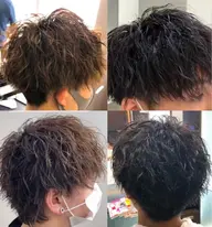 カット＋ツイストスパイラルパーマor波巻きパーマ