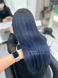 【🩵色落ちまで可愛い🩵】ブリーチなしダブルカラー➕オリジナルトリートメント➕コテ巻き仕上げ🎀