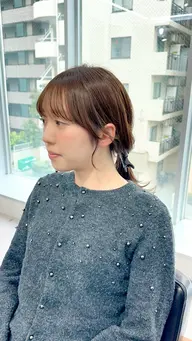【小顔カット艶髪】💇🏻♀️💗前髪カット+カラー💗¥8250