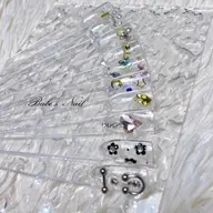 【長さ出し10本】+【ワンカラーorラメグラ】+【選べる2ART】