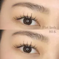 【フラットラッシュ80​〜​100本】オフ無料🤍カラー変更＋600円